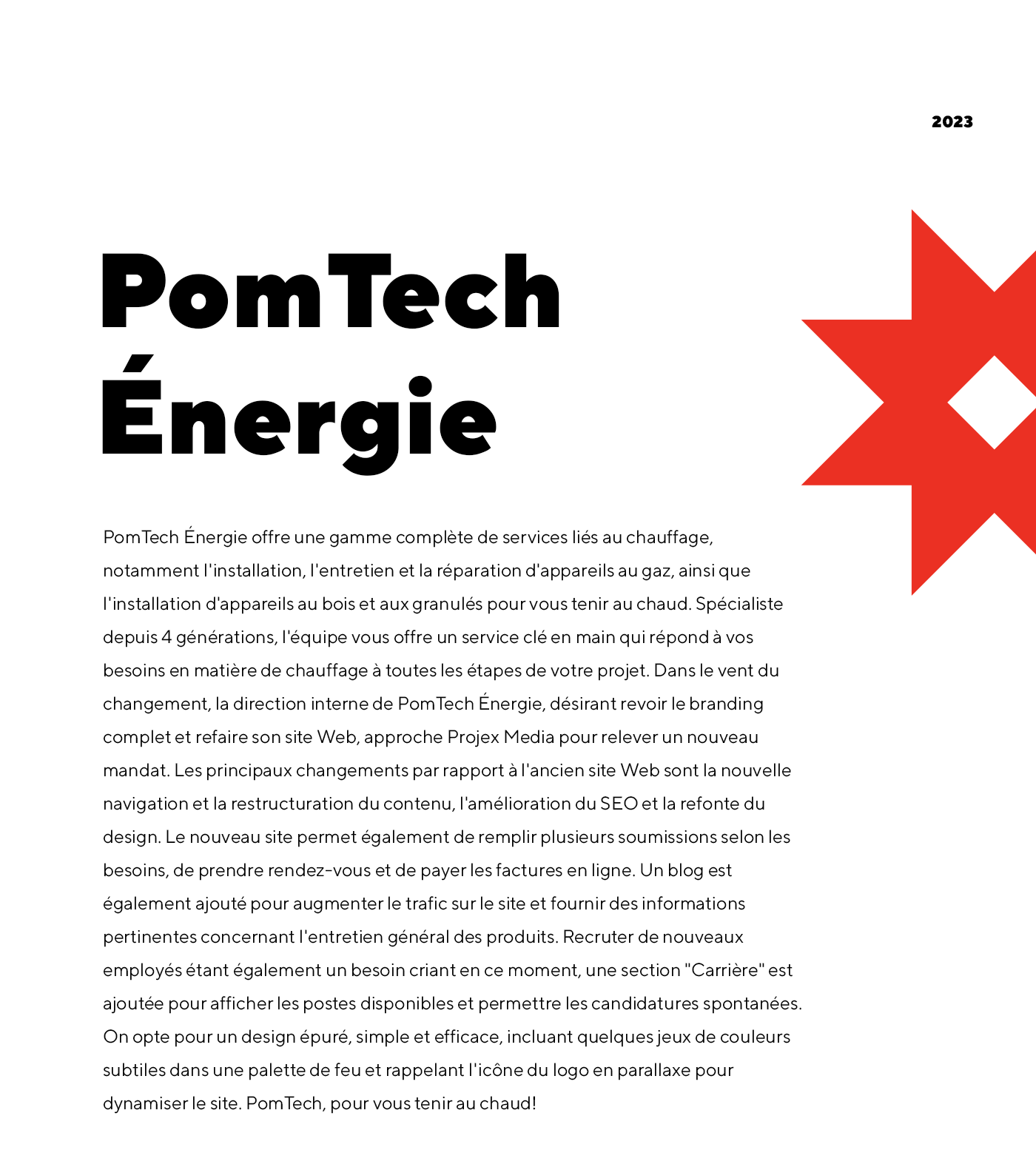 PomTech Énergie / 2023 - Réalisation signée Projex Media